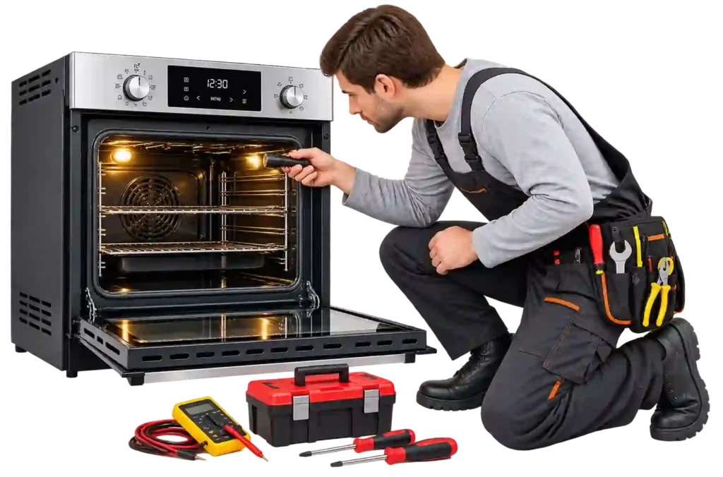 Technician providing Oven Repair Services in Hamad Town.